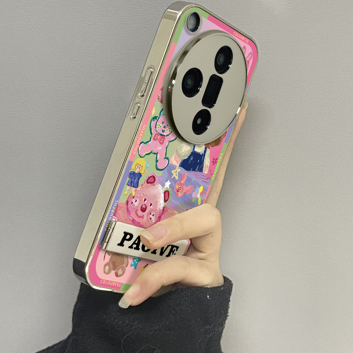 适用于oppofindx7Ultra手机壳电镀镜面彩色板绘高级感oppoa2/3pro外硅胶全包防摔FINDX5/6pro套新款女x7至尊