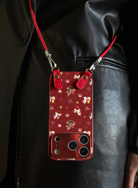 适用OPPOReno15Pro手机壳烟火木马红色新款findx9带挂绳x8s/x7ultra马年全包x6防摔硅胶女10/11pro12套13/14