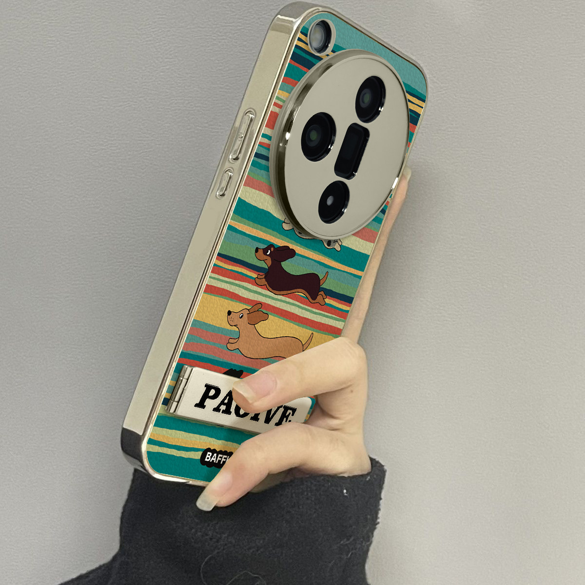 适用于OPPOfindx7ultra手机壳彩条狗狗高级感findx5pro硅胶全包防摔个性创意oppofindx6pro套新款男女潮牌软