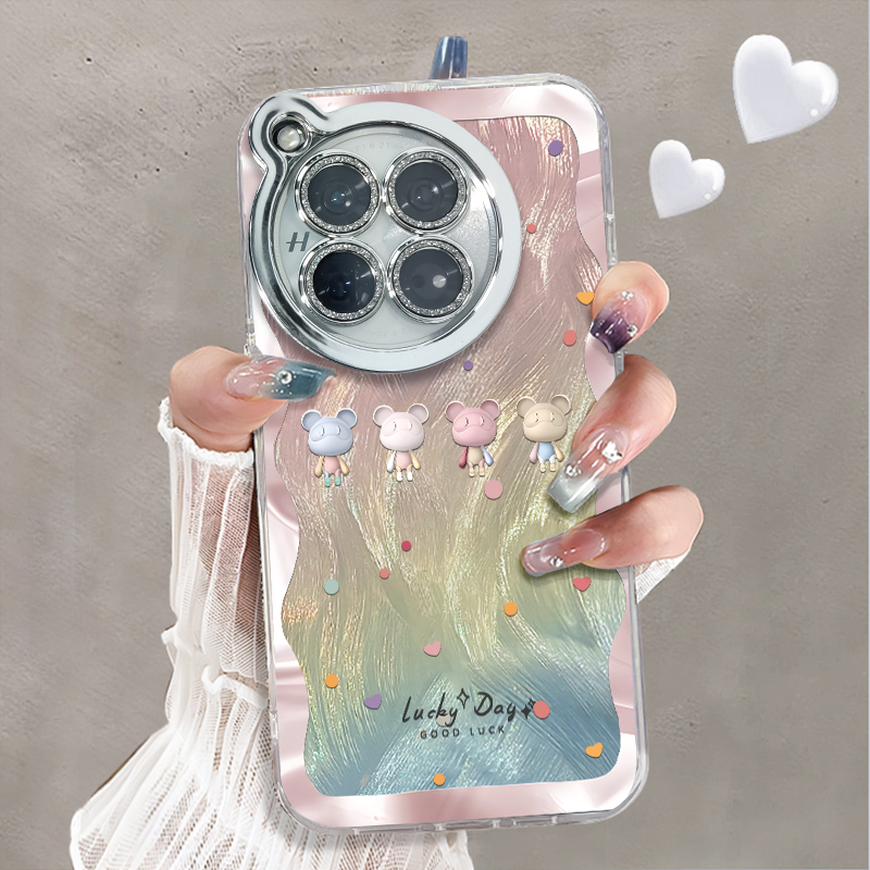 自带镜头膜适用于一加12手机壳彩虹玩偶高级感1加3v硅胶全包防摔1+10T外新款一加11女潮牌一加ace2/3pro套软