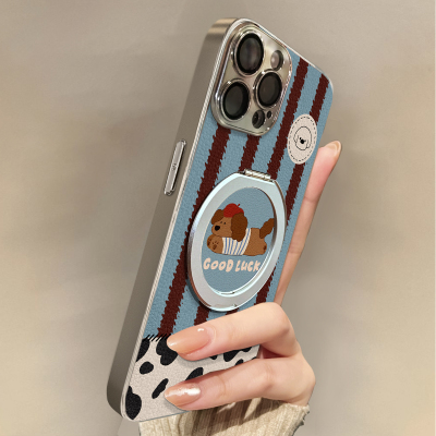 适用于苹果17promax手机壳带挂绳磁吸狗狗iphone14/16pro套硅胶xs全包防摔斜跨15ultra套网红11新款xr女13PRO