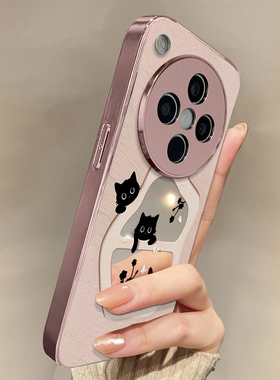 适用于OPPOfindx8Ultra手机壳花蝶黑猫高级感findx5pro硅胶全包防摔个性X8S创意oppofindx7ultra套X8S+潮牌x6