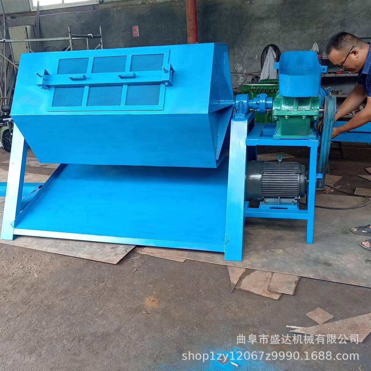 六角滚筒自动化除锈机双开口电动八角研磨机抛光机图片