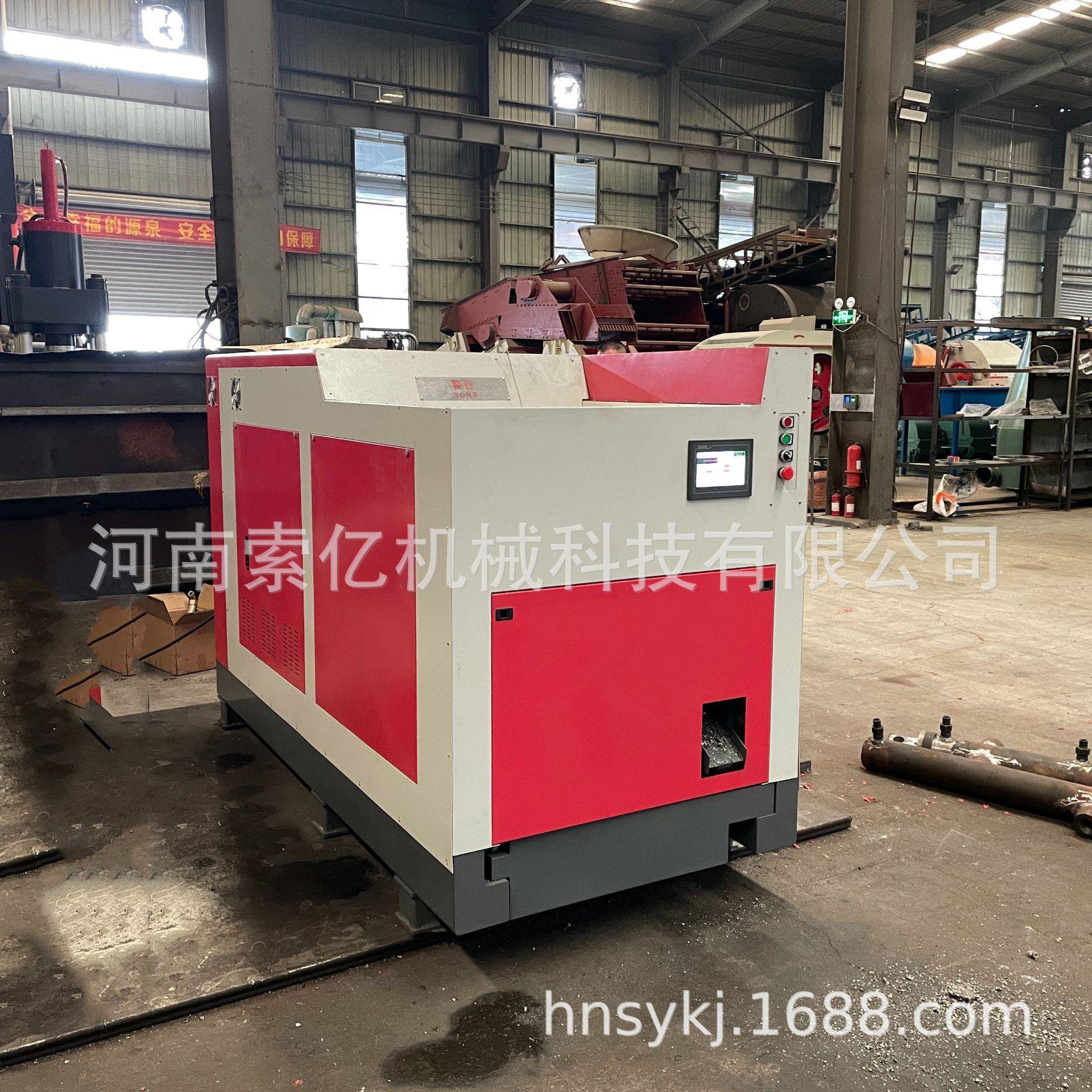 100吨铝屑箱式压饼机 cnc加工铁屑镁屑饼块机 废屑脱油压饼一体机