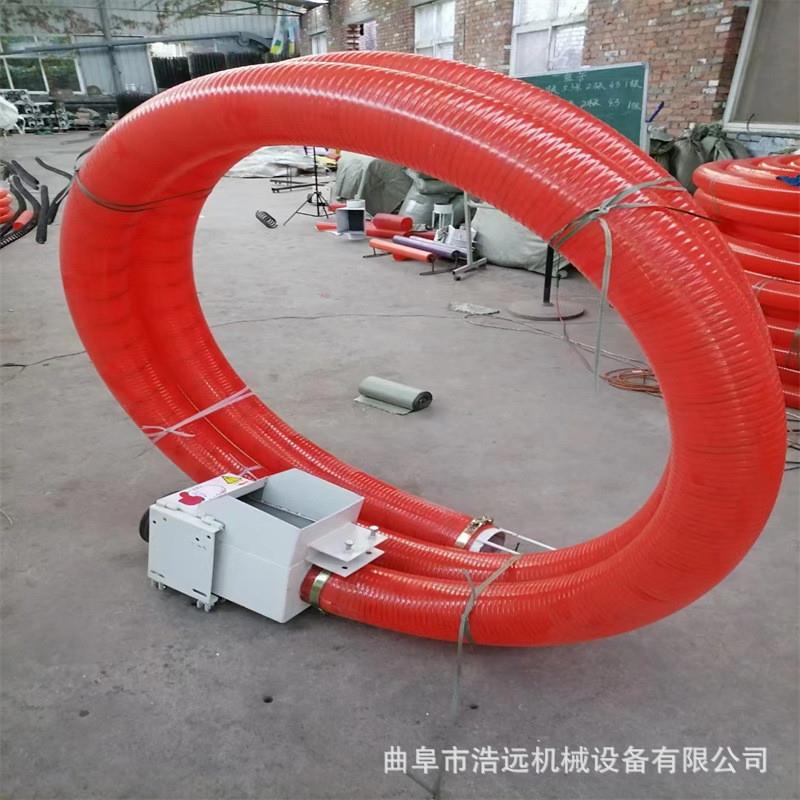 现货5寸6米牛筋软管吸粮机手提式弹簧蛟龙抽料机河沙抽沙机