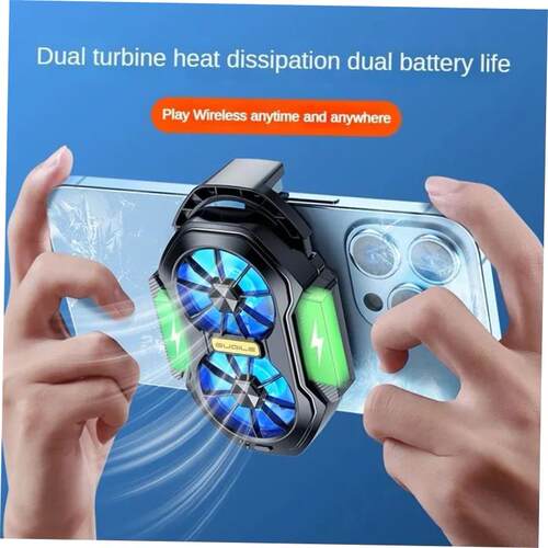 Dual Fan Rechargeable Mobile Phone Cooler Universal Cool Hea