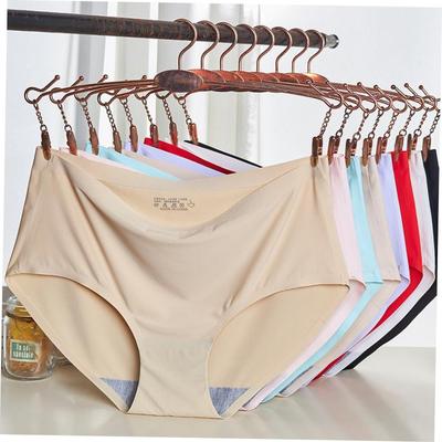 Women Seamless Panties  Mid Waist Briefs Knickers Underwear1