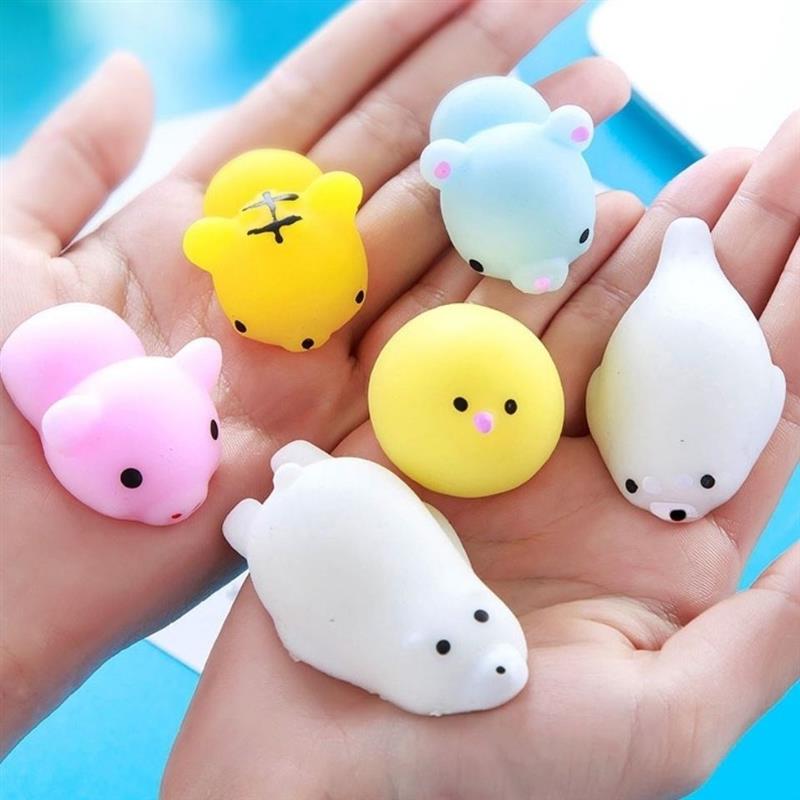 60 Pcs Squishies Mochi Anima Squishy Toys儿童玩具礼品