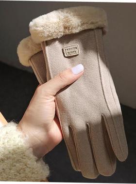touch screen gloves women winter outdoor glove 手套女保暖冬