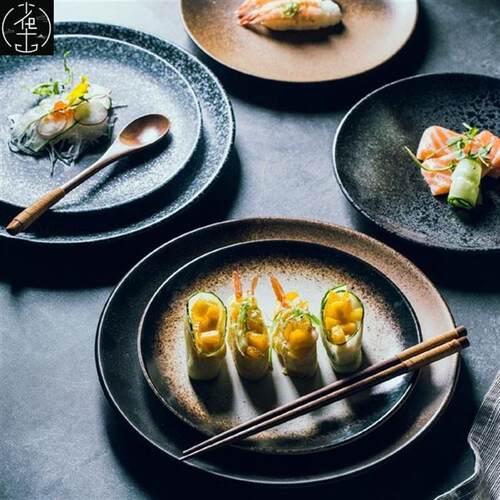 japanese ceramic plates dish tray disc tableware set餐具套装