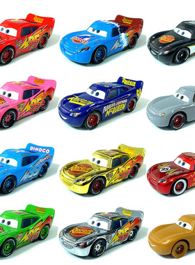 赛车总动员3汽车合金玩具绿色粉红色电镀金闪电麦昆极速儿童玩具
