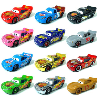 赛车总动员3汽车合金玩具绿色粉红色电镀金闪电麦昆极速儿童玩具