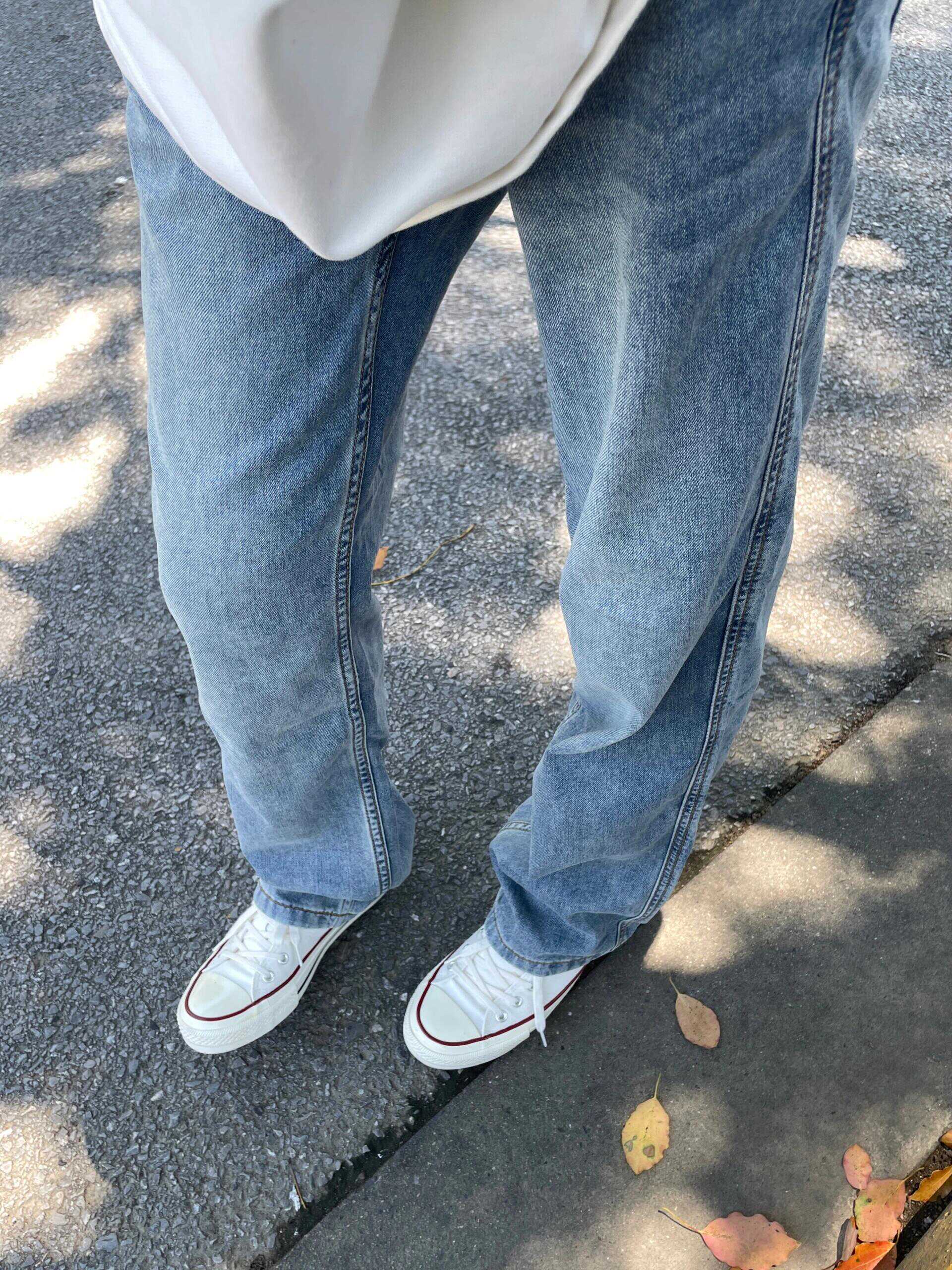 美式简约水洗薄款vibe微喇裤夏季