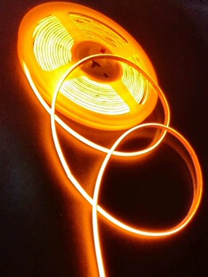 窄版COB灯带12v 3mm 橙色 红光 绿光 琥珀光 橘黄软灯条cob冰蓝