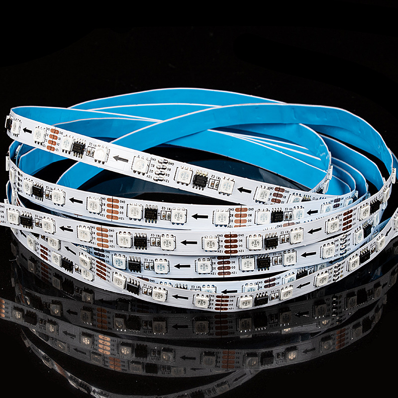 ul灯带led12V幻彩5050rgb灯条24v流水跑马全彩灯带柔性低压软灯条