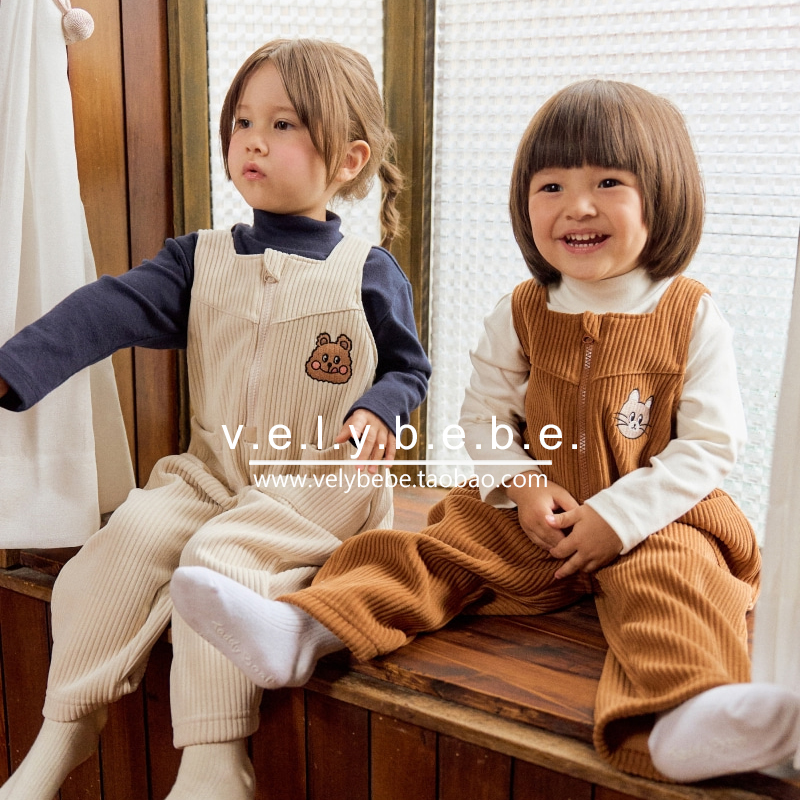 【春秋】rototobebe韩国童装儿童背带裤长裤幼儿园穿搭宝宝裤子