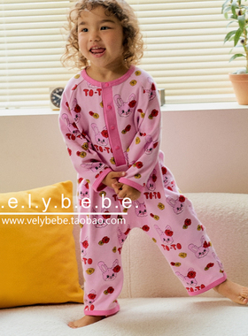 【春秋】rototobebe童装韩国婴儿爬服连体衣儿童家居服睡衣宽松