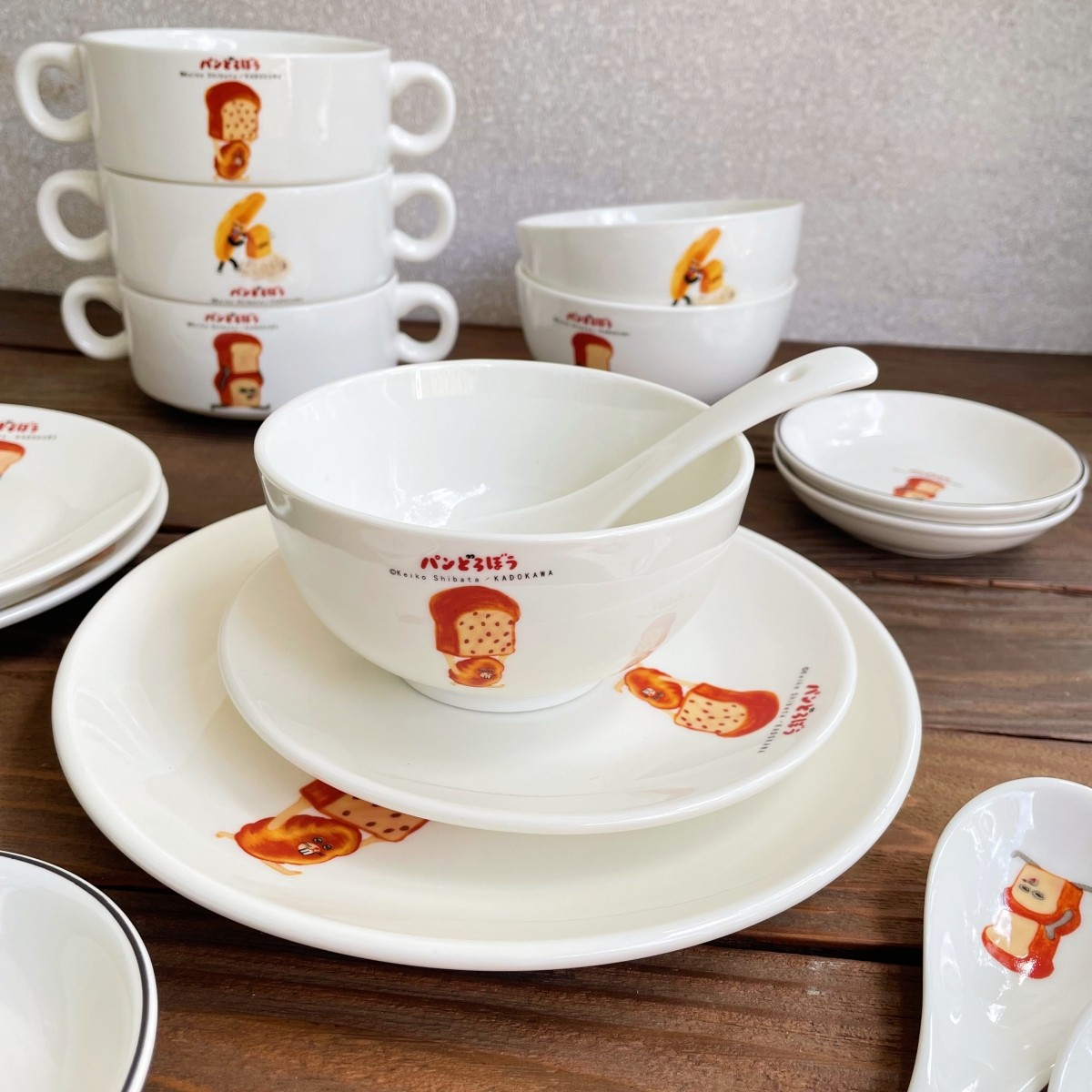 日式卡通绘本面包小偷周边陶瓷餐具耐高温家用菜盘米饭碗味碟骨碟,餐饮具,盘,淘宝优惠券,粉丝福利购,淘宝优惠卷