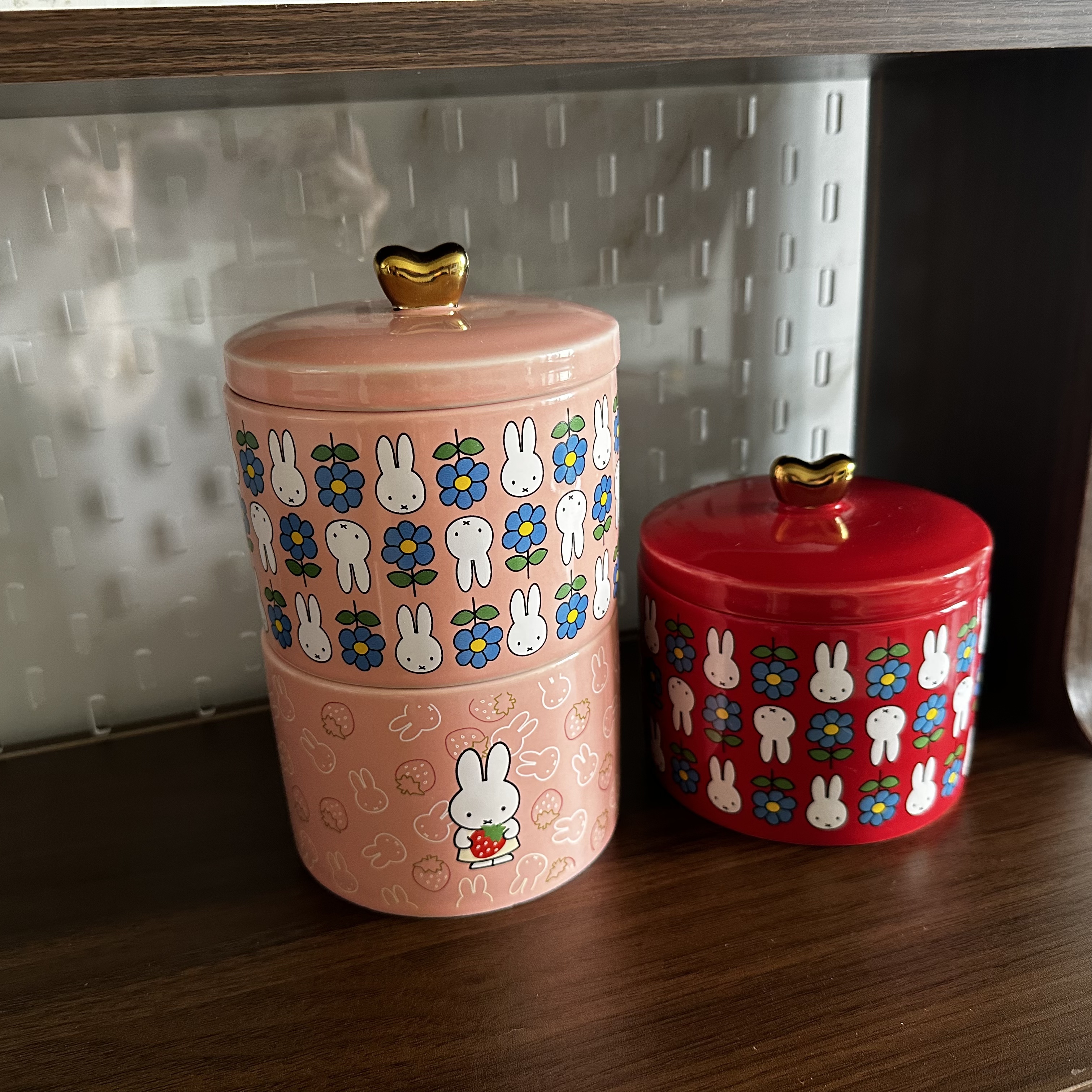 瑕疵特价 中古风格米菲兔装饰罐复古收纳罐陶瓷罐子