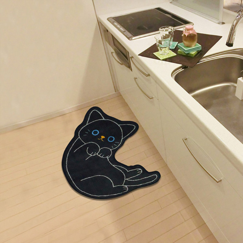 树下盒 日D 黑猫地垫猫咪防滑地垫 软萌小猫小地毯在类目 居家布艺, 地垫中 - 来自Buy2taobao.com提供专业的淘宝代购服务