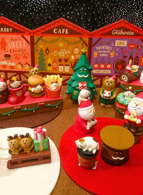 树下盒猫咪圣诞节平安夜小摆件