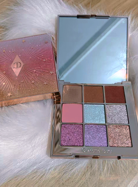 CT圣诞限量9色眼影赛博时代爆闪亮片珠光哑光自然大地易上色