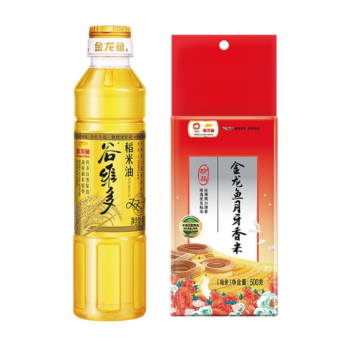 油米组合金龙鱼稻米油400ml+大米500G 食用油香米1斤小瓶装批发