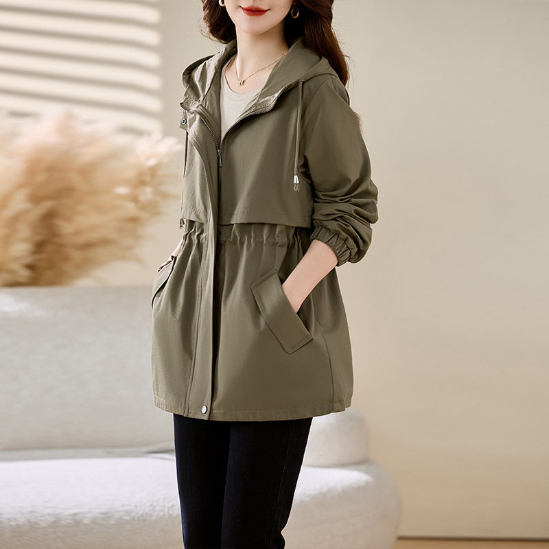 三彩 虹女装 旗舰店伊芙官方心悦风衣女中长款2024今年流行春秋新