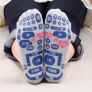 利快日本MIKASA 五指袜穴位袜子脚底反射区图按摩袜人体经络足底