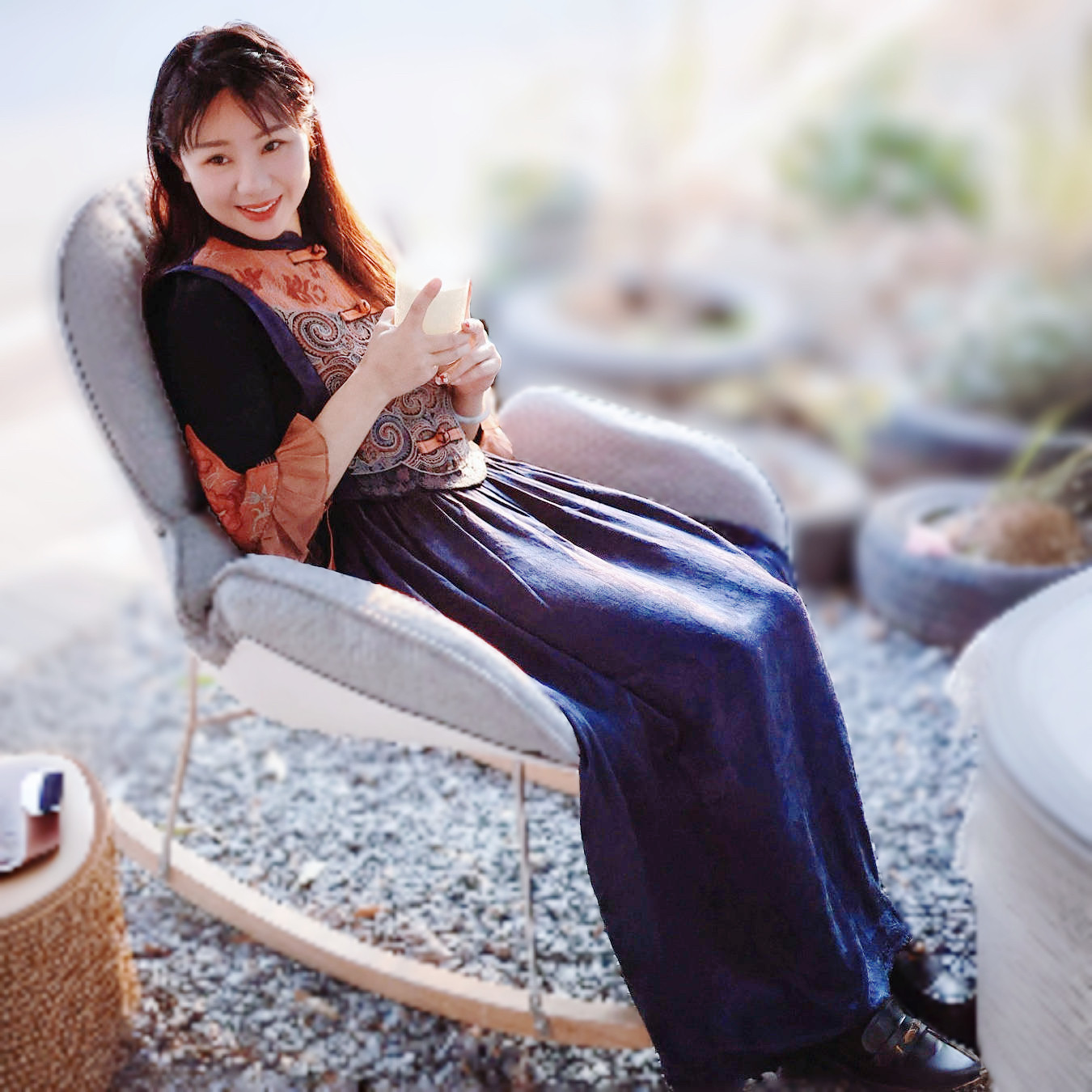 楚馨丝麻背心裙原创民族风刺绣长款无袖背心连衣裙女日常马甲裙,女装/女士精品,连衣裙,淘宝优惠券,粉丝福利购,淘宝优惠卷