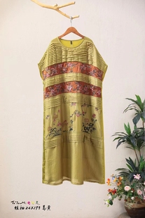 【琅嬅】楚馨国风中式连衣裙重工日常宽松透气袍子气质连衣裙袍服