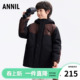 儿童防静电夹棉保暖外套 棉衣2025冬新款 安奈儿童装 男童加绒中长款