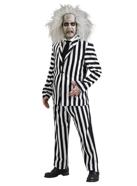 阴间大法师甲壳虫汁beetlejuice2成人黑白纹角色扮演服派对扮演装