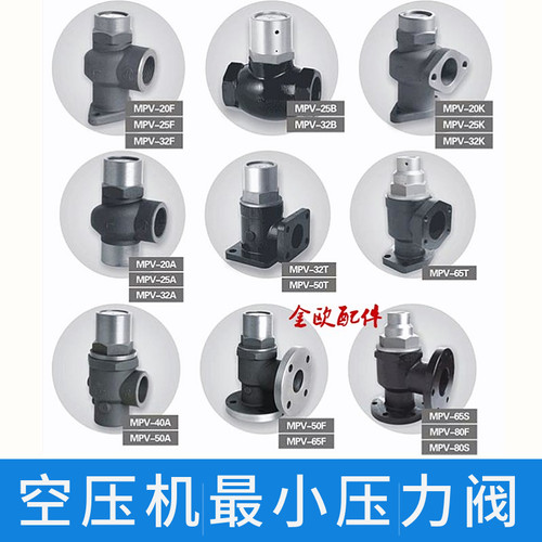 螺杆空压机最小压力阀MPV20F32F50T65S80F永磁变频压力维持阀