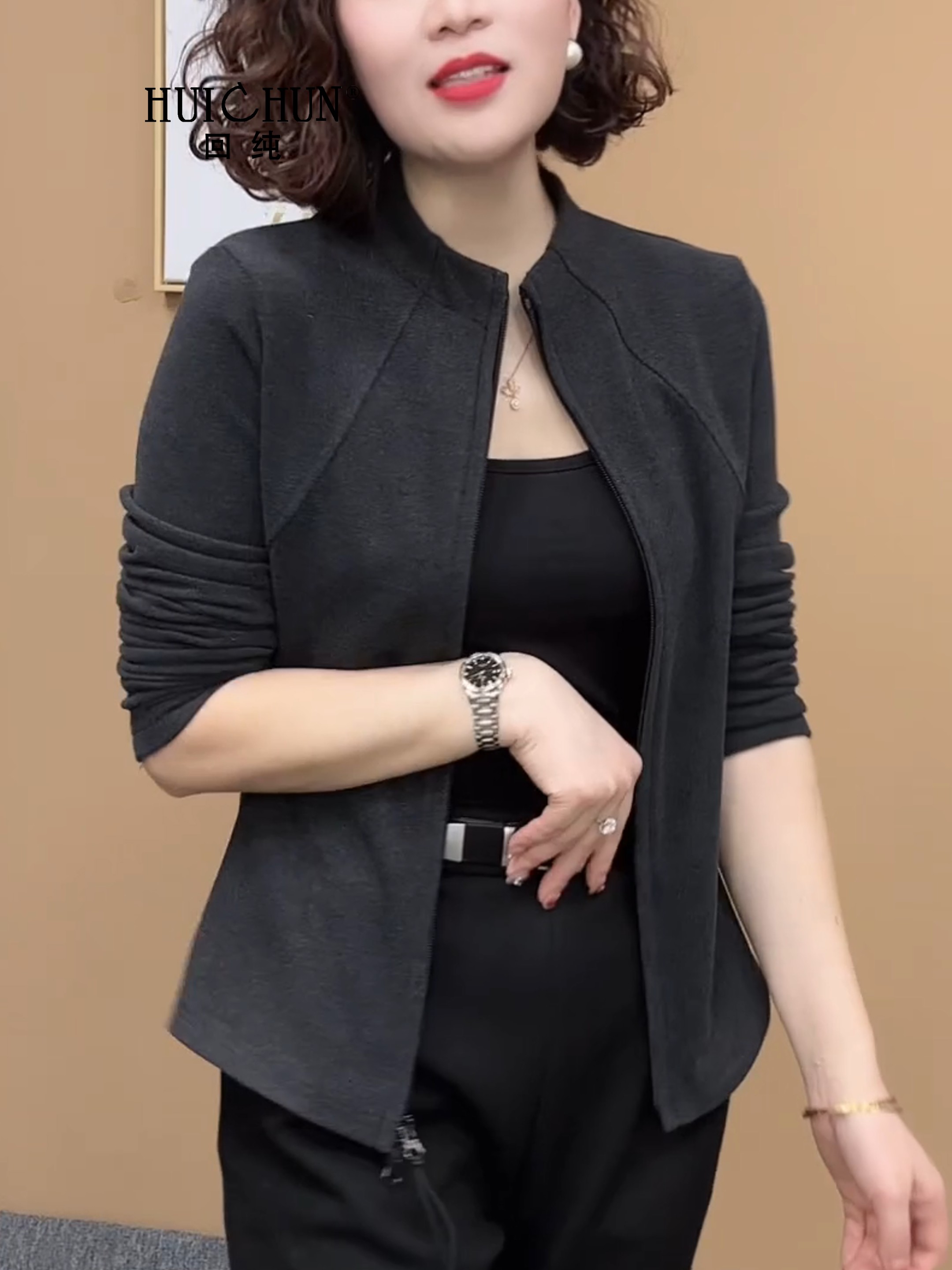 品牌德绒卫衣女双拉炼立领妈妈加厚大码胖mm显瘦保暖外套上衣秋冬,女装/女士精品,大码内搭,淘宝优惠券,粉丝福利购,淘宝优惠卷