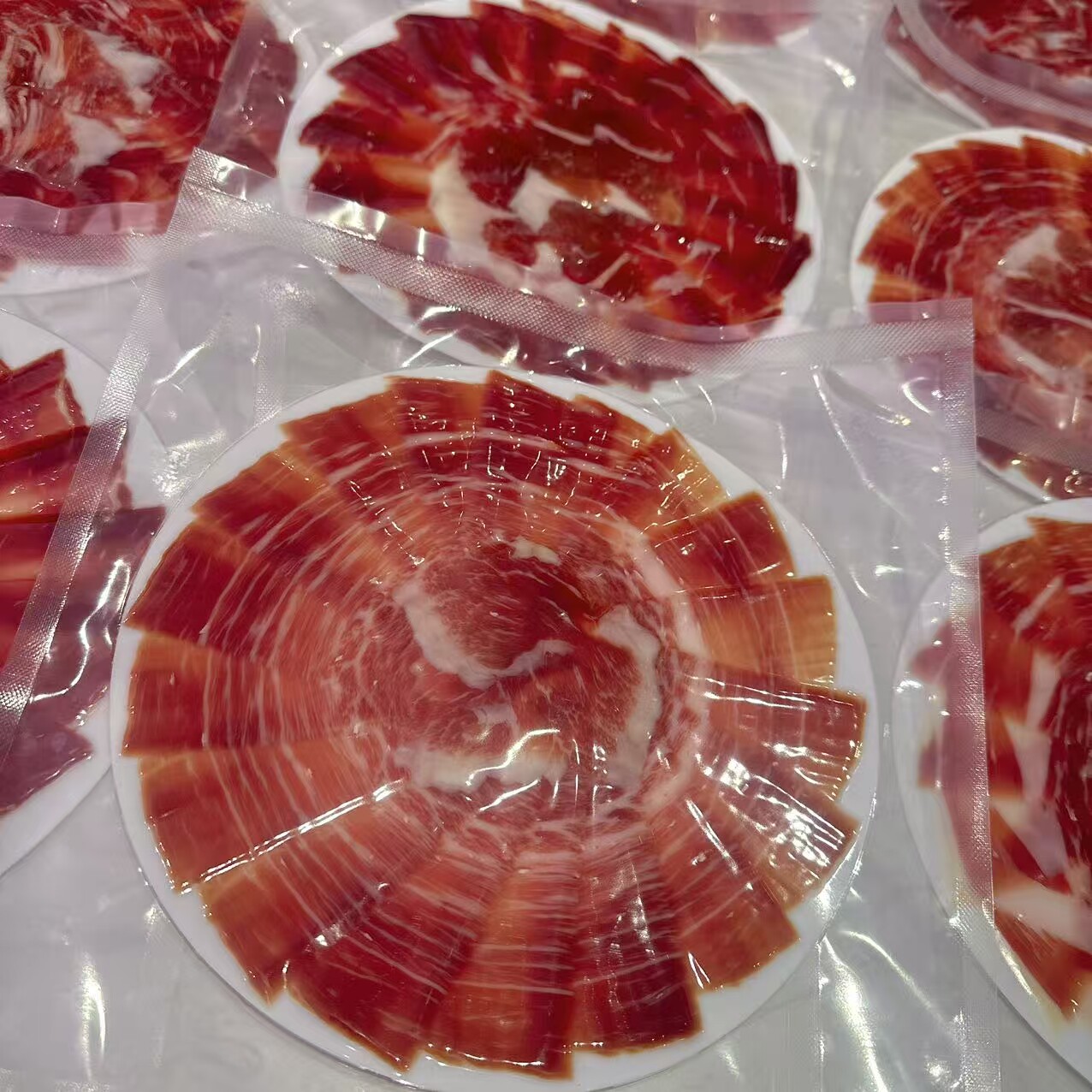 【特价】西班牙伊比利亚黑猪火腿后腿切片生吃即食火腿白绿标简装