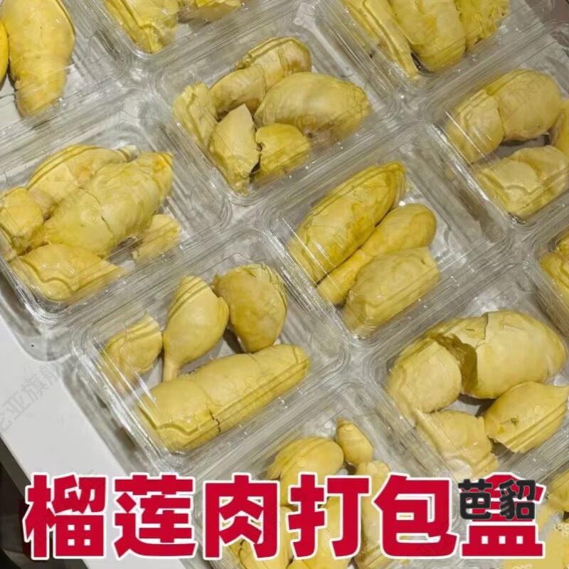 榴莲肉打包盒塑料密封保鲜盒一次性水果果切专用菠萝蜜包装外送盒