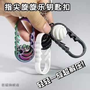 3d打印指尖旋旋乐钥匙扣高级感螺旋立体结构解压漩涡摆件2025新款