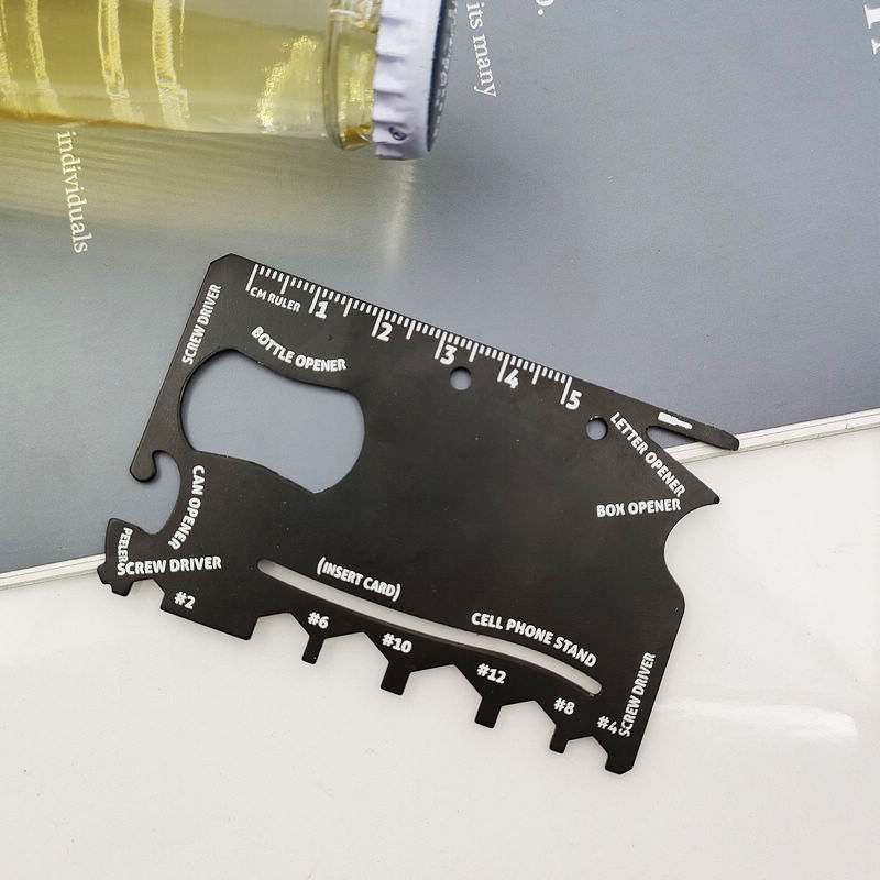 随身军刀野外生存扳手卡开瓶器卡户外快递多功能组合工具随车卡刀