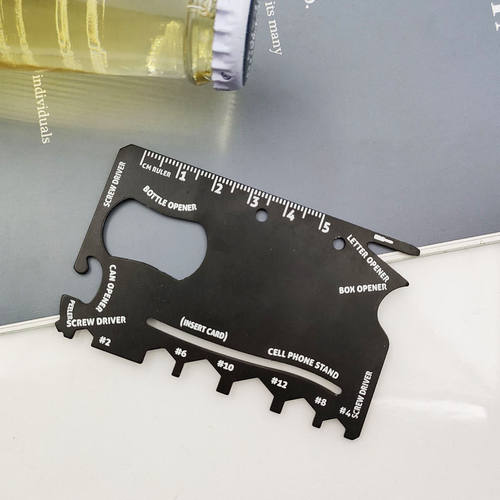 随身军刀野外生存扳手卡开瓶器卡户外快递多功能组合工具随车卡刀