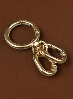 金属合计环连接器万向节360旋转钥匙圈配件钥匙扣挂件车用钥匙环