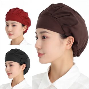 炒菜厨房帽做饭防油烟帽厨师帽车间防尘帽子女餐厅工作帽防掉头发