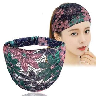 新款遮白发神器帽子头饰女士夏季薄显年轻头套前额束发蕾丝包头巾