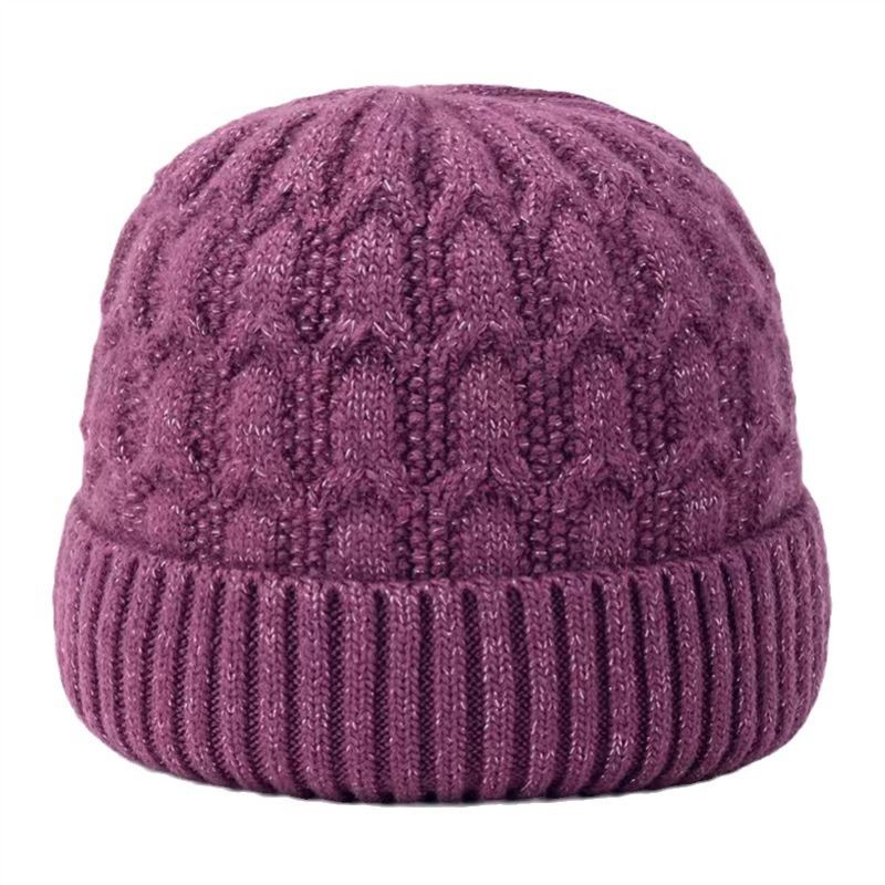 老人帽子女奶奶单层女士薄厚款针织帽秋冬季老太毛线帽冬天妈妈帽