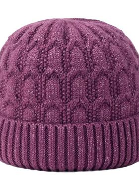 老人帽子女奶奶单层女士薄厚款针织帽秋冬季老太毛线帽冬天妈妈帽