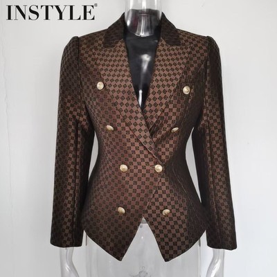 南油高货提花夹克双排扣西装外套