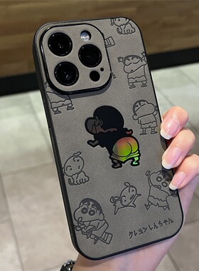 适用苹果15promax手机壳全包防摔iPhone14pro动漫卡通搞怪IP13/11镭射翻羊皮12可爱16情侣款17防摔个性保护壳