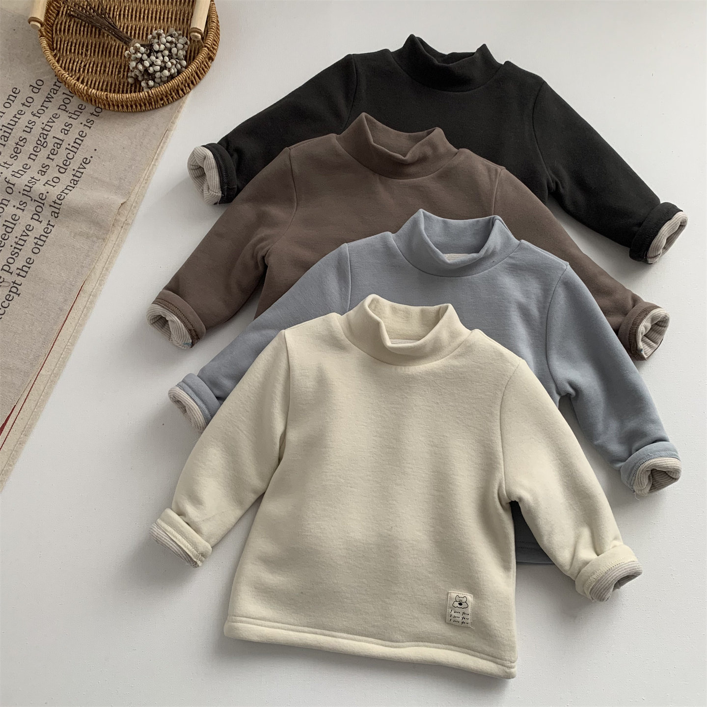 淘气小妞三层加厚男童打底衫冬季2026新款女童宝宝保暖半高领内搭,童装/婴儿装/亲子装,T恤,淘宝优惠券,粉丝福利购,淘宝优惠卷