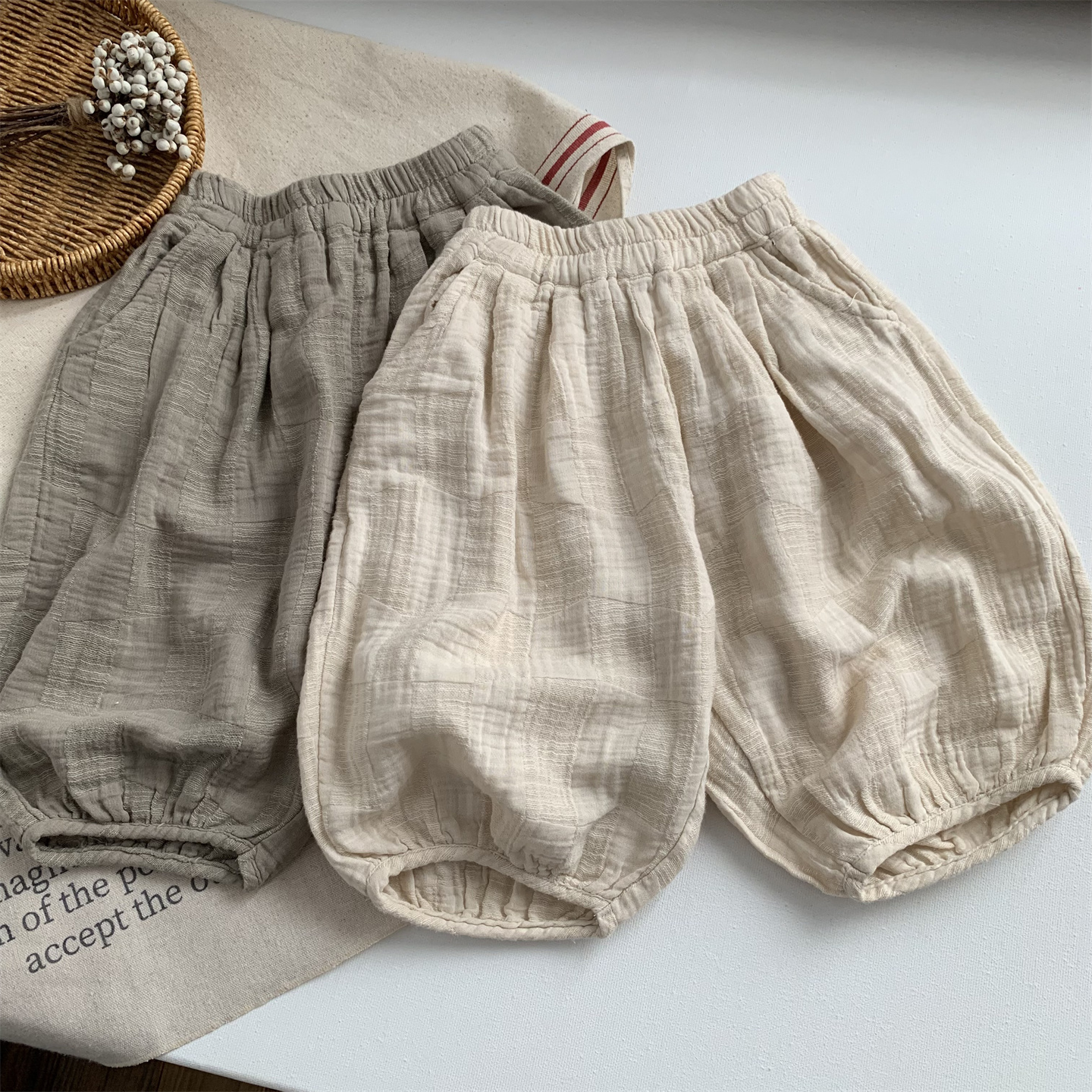 棉纱防蚊裤男女童灯笼裤夏季薄款