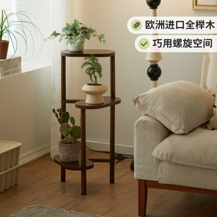 实木花盆架盆栽落地置物架室内客厅绿植角落多层花架子阳台花架